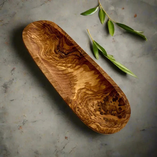 Olivenholz Baguette- & Olivenschale